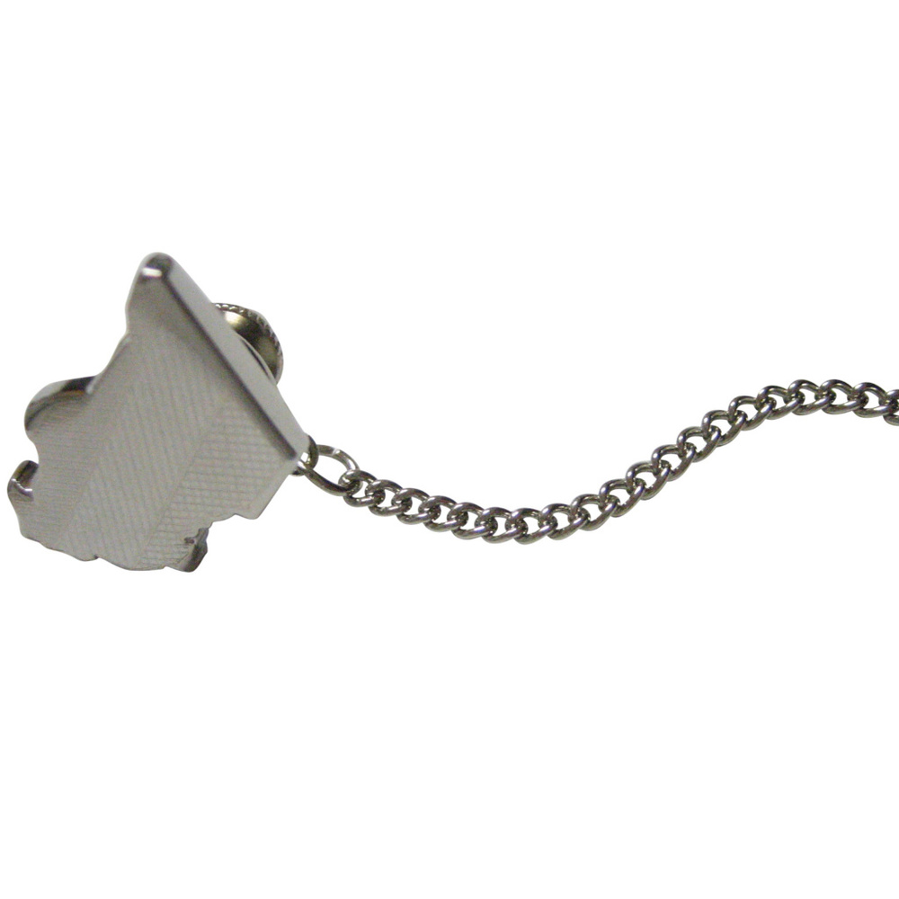 Chad Map Shape And Flag Design Tie Tack - image 1